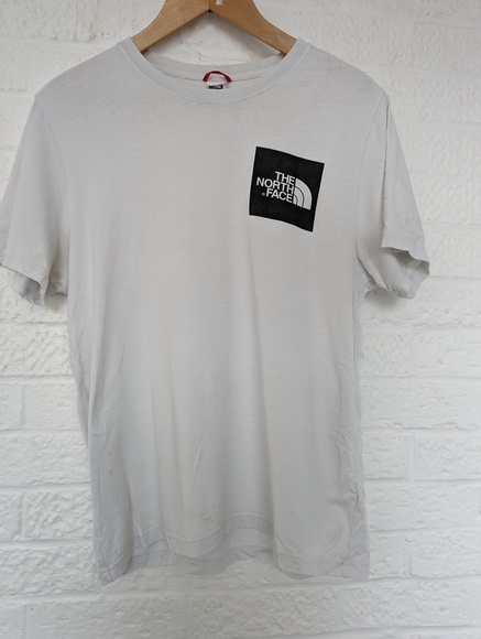 The North Face Crew Neck T Shirt - Size M - White & Black - Cotton - P2P 22" - Picture 2 of 9